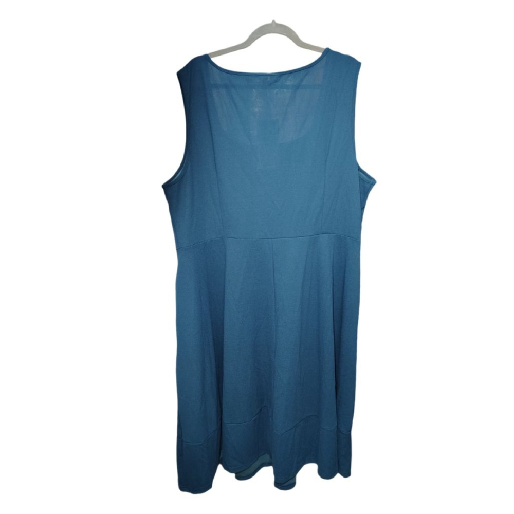 BLOOMCHIC Teal Sleeveless Midi Dress Size 22 - Picture 2 of 8